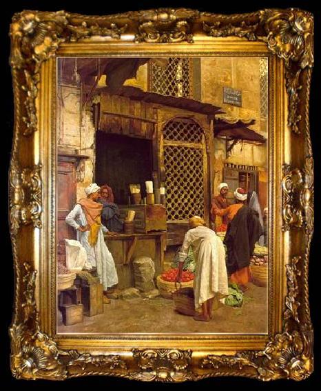 framed  unknow artist Arab or Arabic people and life. Orientalism oil paintings  489, ta009-2